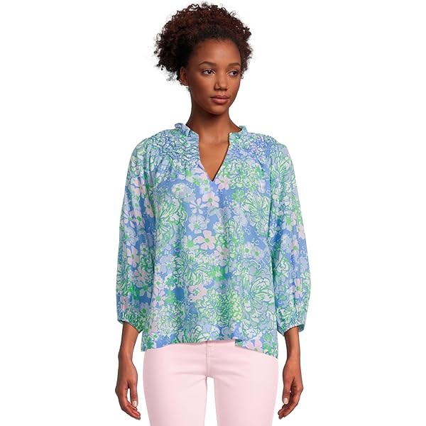 (取寄) リリー ピュリッツァー レディース アルフレーダ ロング スリーブ トップ Lilly Pulitzer women Alfreda Long Sleeve Top Multi Safari Sanctuary Lilly Pulitzer Women's Alfreda Long Sleeve Top, Multi Safari